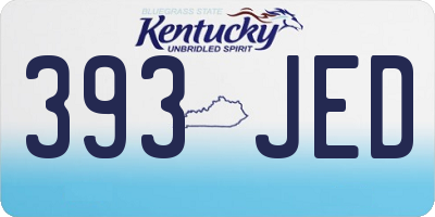 KY license plate 393JED