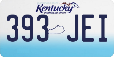 KY license plate 393JEI