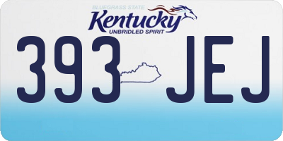 KY license plate 393JEJ