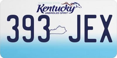 KY license plate 393JEX