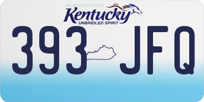 KY license plate 393JFQ