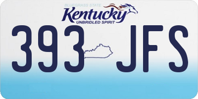 KY license plate 393JFS