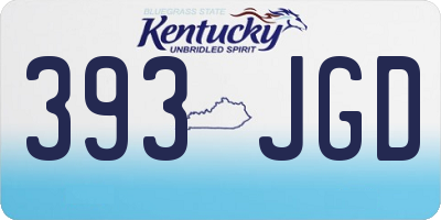 KY license plate 393JGD