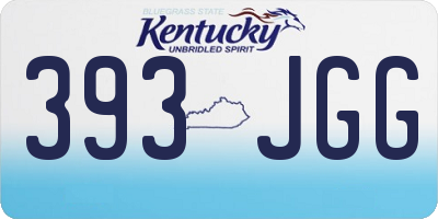KY license plate 393JGG