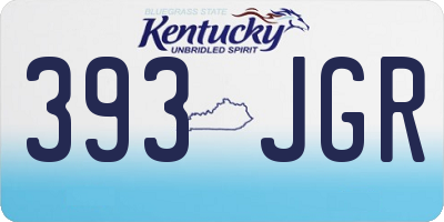 KY license plate 393JGR