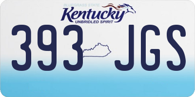 KY license plate 393JGS