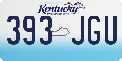 KY license plate 393JGU