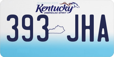 KY license plate 393JHA