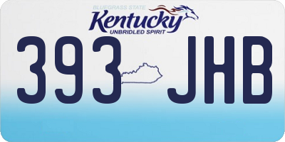 KY license plate 393JHB
