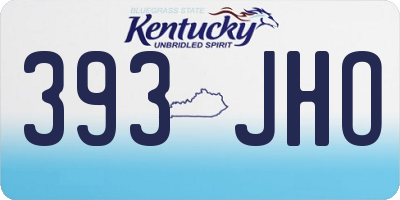 KY license plate 393JHO