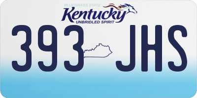 KY license plate 393JHS