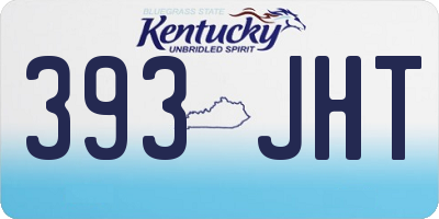 KY license plate 393JHT