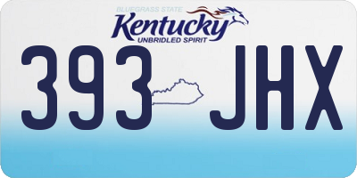 KY license plate 393JHX