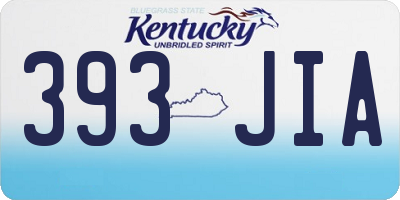 KY license plate 393JIA