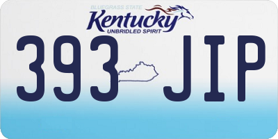 KY license plate 393JIP