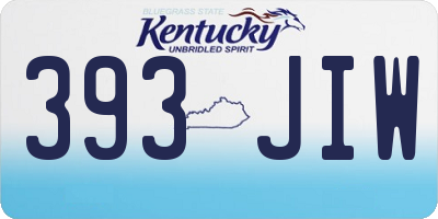 KY license plate 393JIW