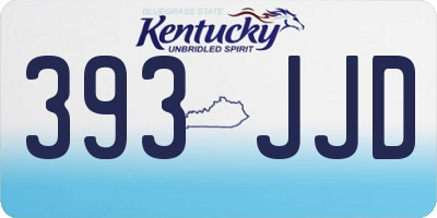 KY license plate 393JJD