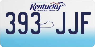 KY license plate 393JJF