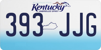 KY license plate 393JJG