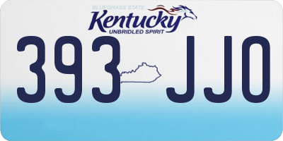 KY license plate 393JJO