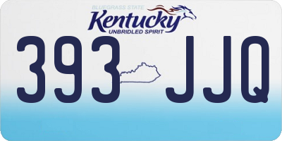 KY license plate 393JJQ