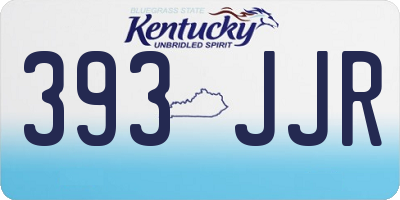KY license plate 393JJR