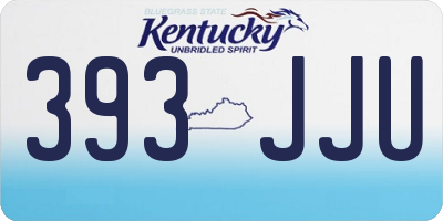 KY license plate 393JJU