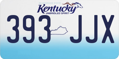 KY license plate 393JJX