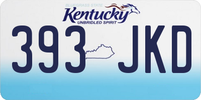 KY license plate 393JKD