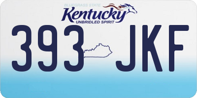 KY license plate 393JKF