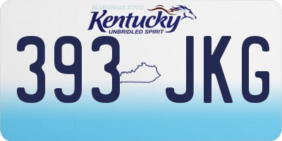 KY license plate 393JKG