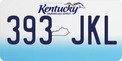 KY license plate 393JKL