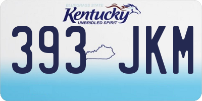 KY license plate 393JKM