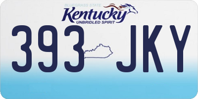 KY license plate 393JKY