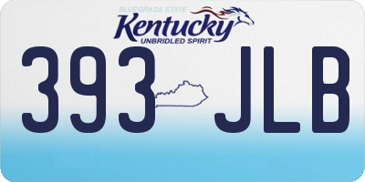 KY license plate 393JLB