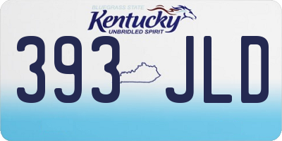 KY license plate 393JLD
