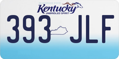 KY license plate 393JLF