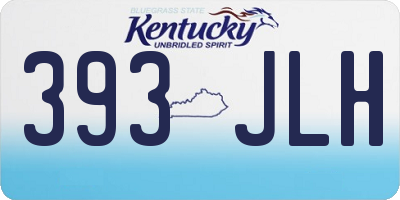 KY license plate 393JLH