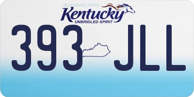 KY license plate 393JLL