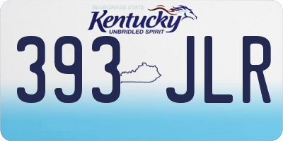 KY license plate 393JLR