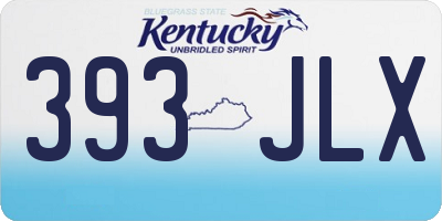 KY license plate 393JLX