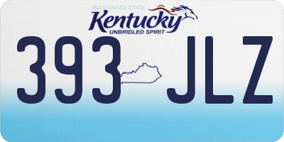 KY license plate 393JLZ