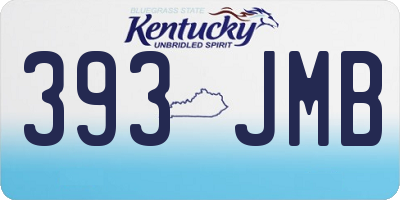 KY license plate 393JMB