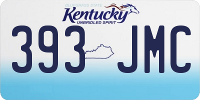 KY license plate 393JMC