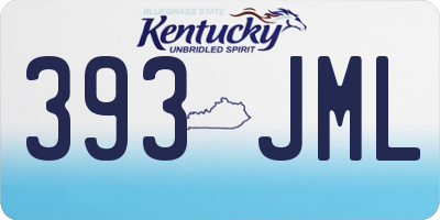KY license plate 393JML