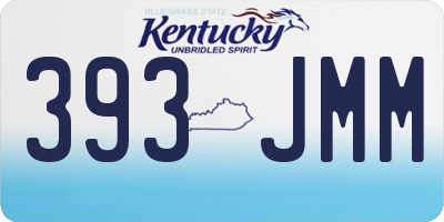 KY license plate 393JMM