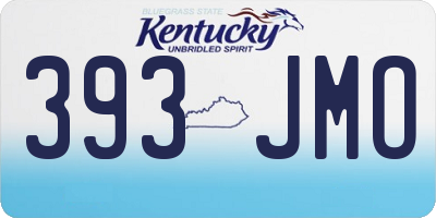 KY license plate 393JMO