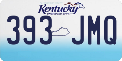 KY license plate 393JMQ