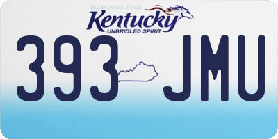 KY license plate 393JMU