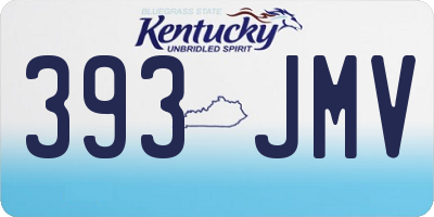 KY license plate 393JMV